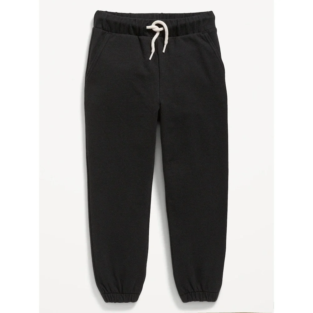Old Navy Kids Black Fleece Lined Jogger Sweatpants Drawstring Pockets